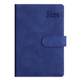 A4日程本2026年加厚一日一页计划本定制可印logo商务办公皮面本大号带日历打卡记事本自填式时间轴管理日记本