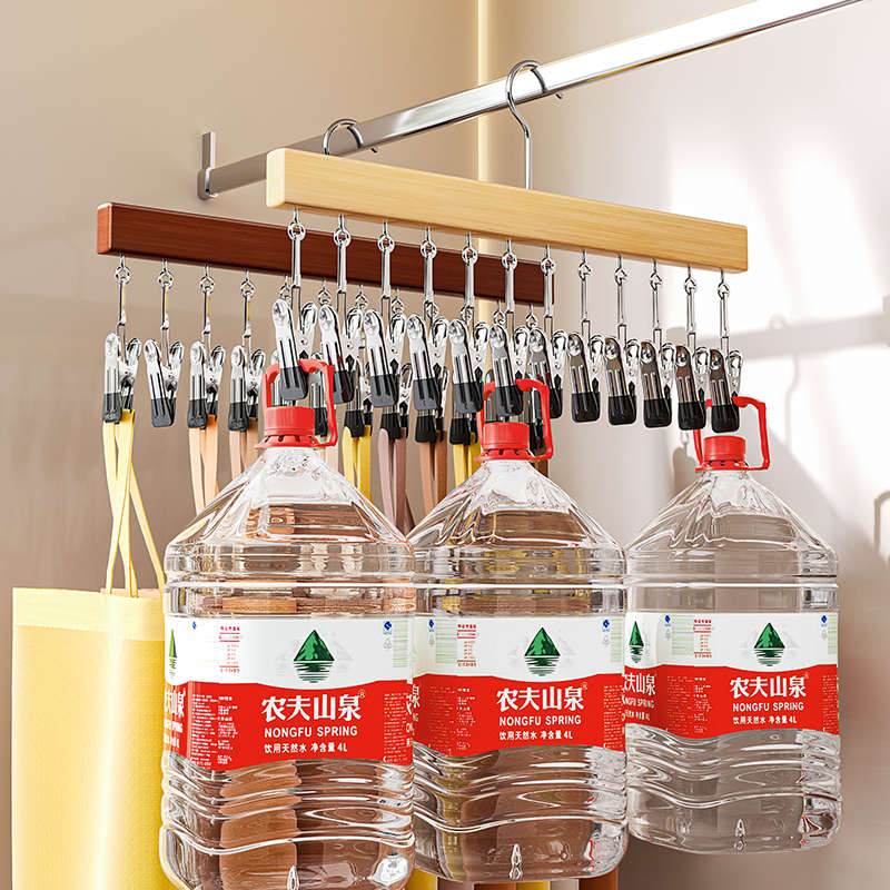 家用无痕防滑带夹子衣架jk裙子学生宿舍整理收纳神器衣柜实木裤夹