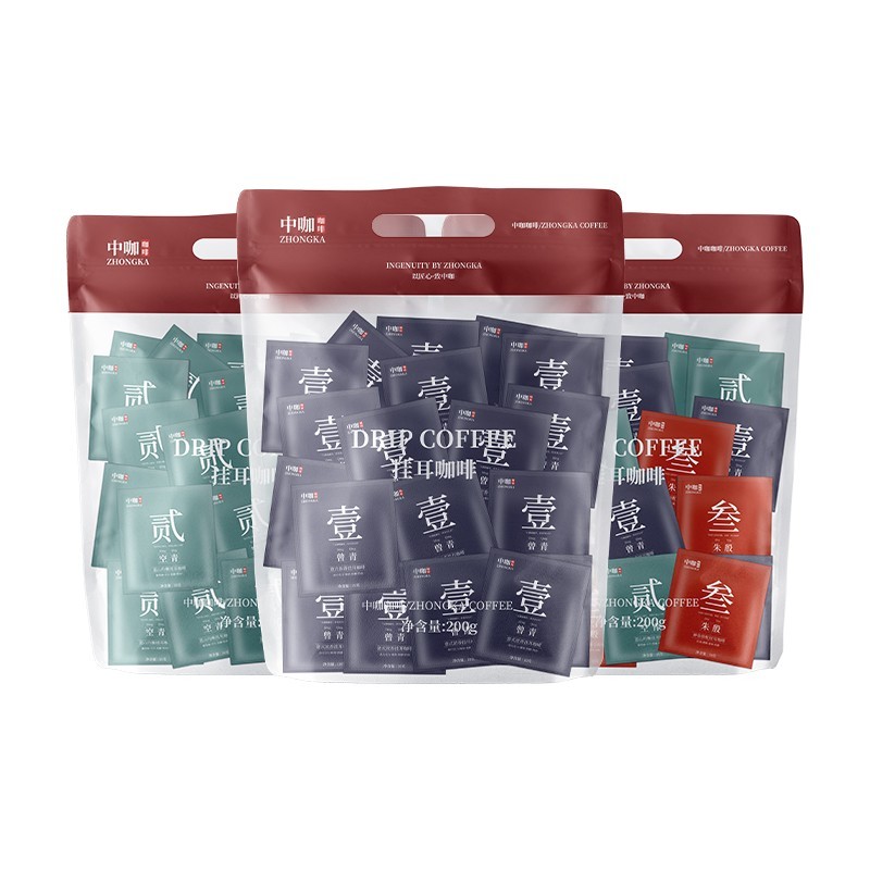 中咖 精品云南挂耳咖啡 意式/蓝山/神奇拼配 量贩组合装 100杯