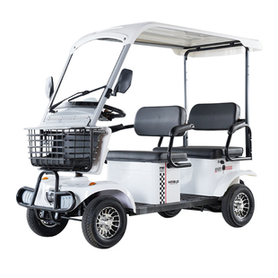 小巴士E6六代老年人代步车电动四轮车接送孩子带棚电瓶车观光车