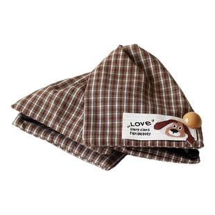 川野法式格纹三角形抓夹女新款简约百搭后脑勺盘发鲨鱼夹头饰发饰