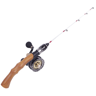冰钓竿冬钓杆新款套装超短便携式大导环迷你短稍筏竿神器轮软稍轮