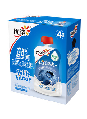 优诺酸奶原味蓝莓味400g