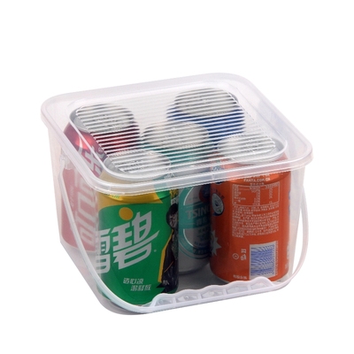 透明带盖外卖食品包装饭盒方桶