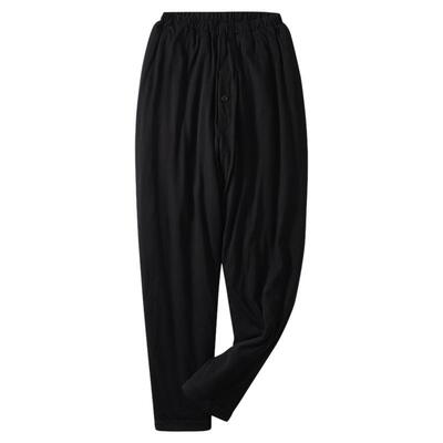 厚款男士桑蚕丝可脱卸修身蚕丝裤