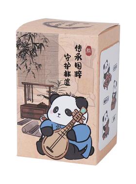萌趣调皮熊猫非遗手工盲盒摆件新