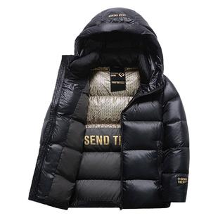 雪中飞2025新款黑金儿童鹅绒服短款男女童加厚极寒蓄热五防羽绒服