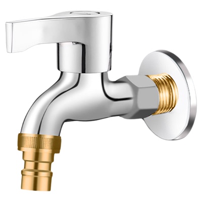 不锈钢洗衣机水龙头4分通用