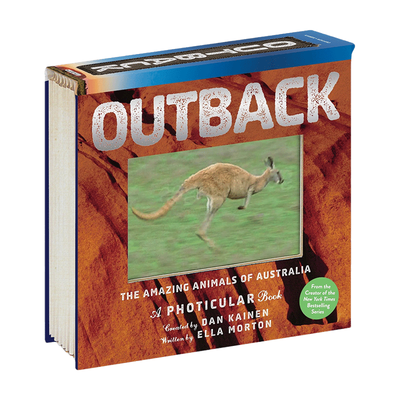 英文原版绘本 Outback The Amazing Animals of Australia 光与影视觉书 3D动画翻翻书 澳洲动物 精装 英文版 进口英语原版书籍