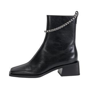 Colorful Creations赵粤同款原创设计师品牌秋冬新款方头骑士短靴