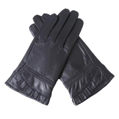 真皮手套女士羊皮骑车冬季保暖