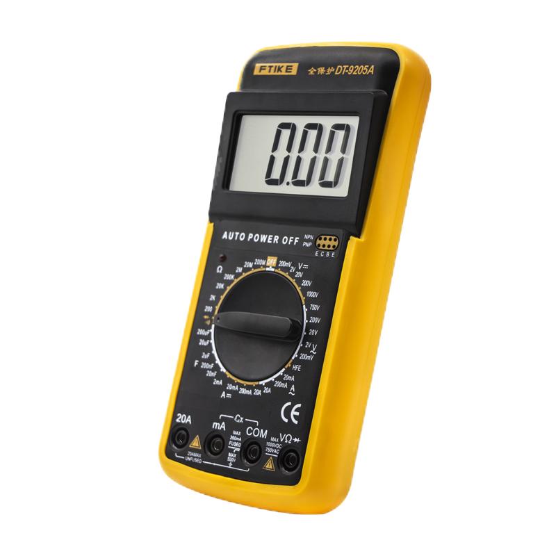 電工DT9205A高精度電子萬(wàn)用表數(shù)字萬(wàn)能表 萬(wàn)用電表防燒帶自動(dòng)關(guān)機(jī)