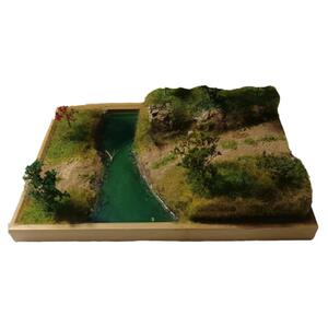 纯手工仿真成品沙盘微缩场景造景