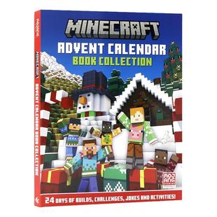 现货 我的世界 圣诞节倒数日历 英文原版绘本 Minecraft Advent Calendar Book Collection Mojang 精装图书合集MC游戏周边礼品书