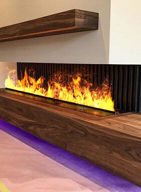 智能3d雾化壁炉蒸气加湿器电视背景墙嵌入式家用装饰火炉家居节能