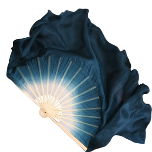 梁祝舞蹈扇 墨兰正染真丝双面渐变水墨扇 水墨书韵中国风古典扇子