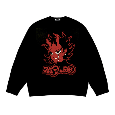 2727WORLD法老卡通提花毛衣