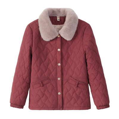 9157妈妈秋装外套中年棉衣洋气短款棉袄新款中老年女秋冬加绒棉服