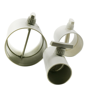 PVC管道风量调节阀PE风管手动风阀圆形开关阀门75/110/160/200pvc