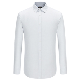 【商场同款】雅戈尔官方夏季新款商务男士浅灰长袖衬衫YLDP110784