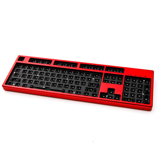 JKLP V104热插拔机械键盘铝壳套件RGB铝合金铝坨坨夹心棉音乐律动