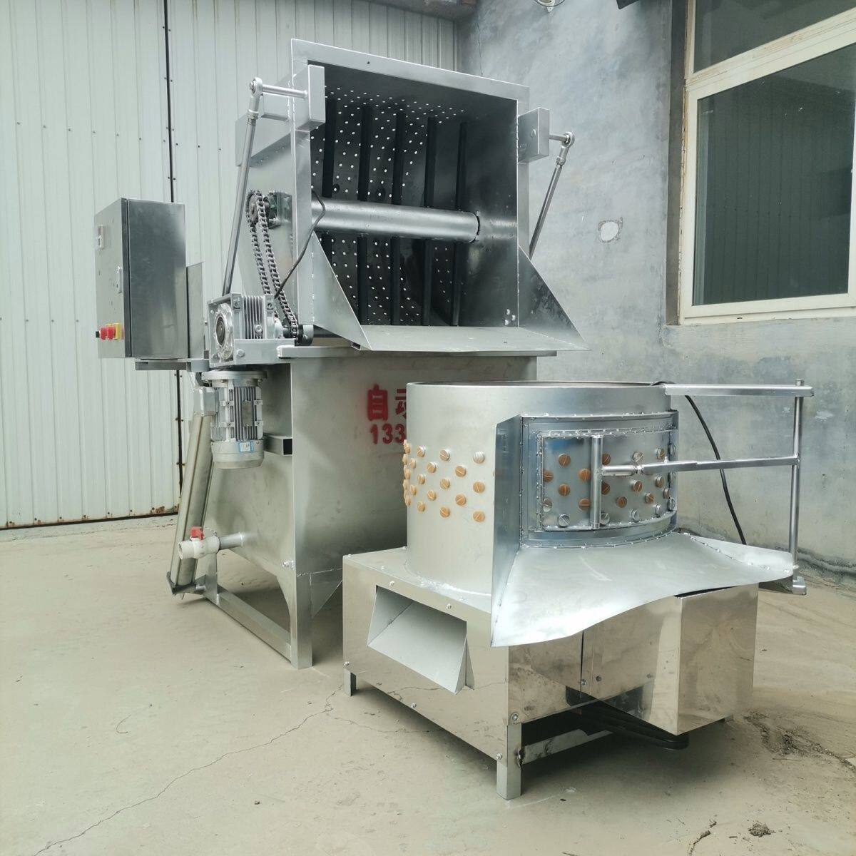 鸡鸭鹅打毛机家禽机烫脱一体机大型商用全自动烫锅活鸽子宰杀厂家