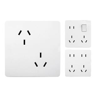 【天猫积分】鸿雁一开八孔8孔插座多孔面板