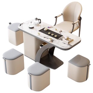 岩板阳台茶桌椅组合烧水壶一体2025新款现代简约小户型家用小茶台