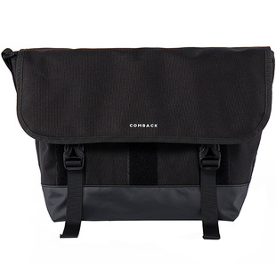 COMBACK原创设计男士包街头防水潮流大号斜挎包单肩包纯色邮差包