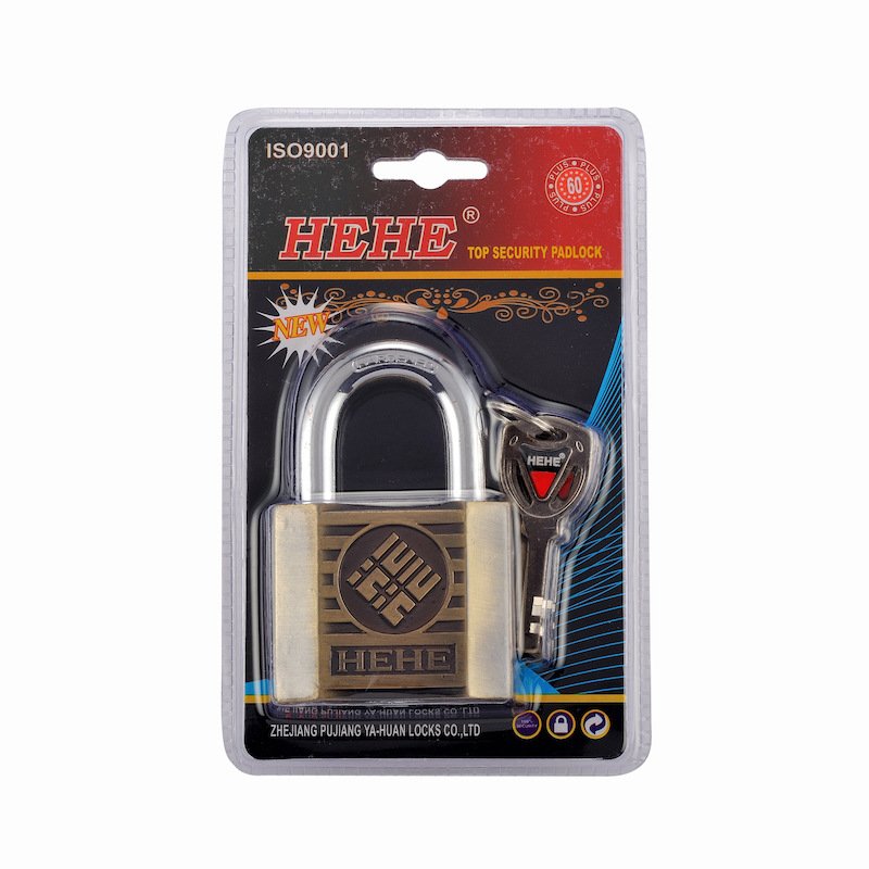 HEHE复古锌合金工艺挂锁多边形仿铜锁具室外防盗安全锁头现货批发