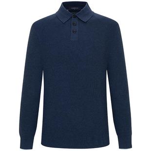 TOMBOLINI/东博利尼男士秋冬新款松弛感polo式羊毛衫翻领纯色毛衫