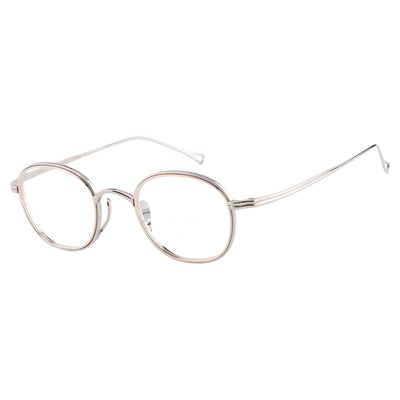 KameManNen万年龟日本手工钛金属近视眼镜框男复古镜架女KMN-1234