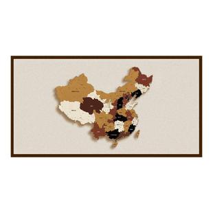 中国毛毡板地图旅行照片墙贴客厅背景板墙面软木板装饰毛毡布展板