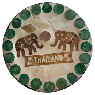 泰国贝壳手工小象杯垫餐碟马克杯茶杯咖啡杯防滑隔热垫伴手礼手信