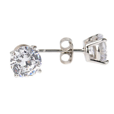 纯银钻石耳钉嘻哈男女hiphop锆石