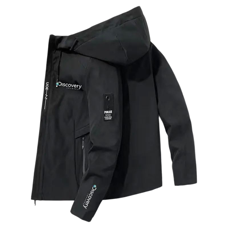 Men's waterproof hooded sports jacket男士连帽运动冲锋衣外套