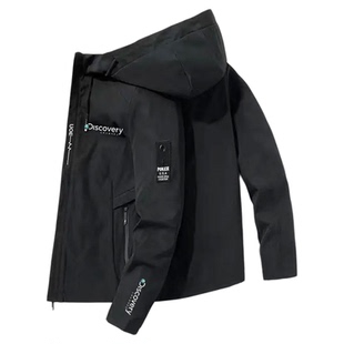 Men's waterproof hooded sports jacket男士连帽运动冲锋衣外套