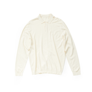 柞伴|野生柞蚕丝男士长袖针织衫毛衣2026春澳洲羊毛polo领薄上衣