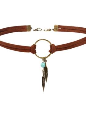 复古波西风风几何双层叠戴项链