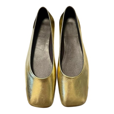 金色方头浅口内增高玛丽珍单鞋女