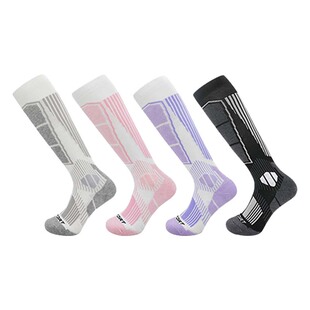 美利奴羊毛滑雪袜女款冬季保暖加厚徒步压力袜长筒专业运动男袜子