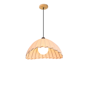 侘寂风餐厅吊灯日式复古民宿茶室灯北欧布艺餐桌饭店吧台卧室灯