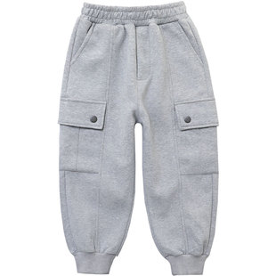 男童秋冬款帅气工装运动裤2026儿童百搭长裤子中大童洋气宽松卫裤