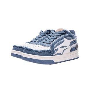 【张云雷同款】KILLWINNER Noah's ark 牛仔破碎流星 板鞋子 蓝色