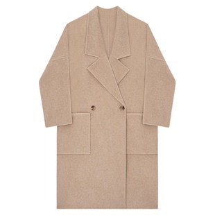 HONORE古月 VintageH家典藏版 双排扣翻驳领 百搭骆驼绒羊毛大衣