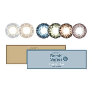 日本直邮Bambi Vintager日抛美瞳彩色隐形眼镜10片装小直径自然网