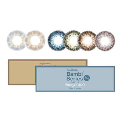 日本直邮Bambi Vintager日抛美瞳彩色隐形眼镜10片装小直径自然网