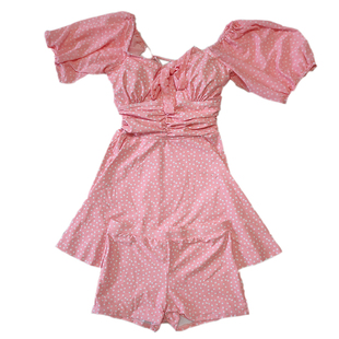 奇海新款小清新仙女范学生甜美海边度假沙滩分体裙式泳衣女21225