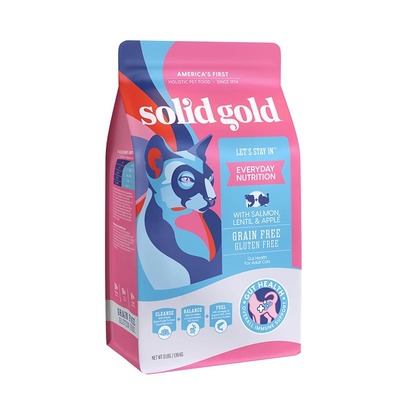【自营】【SolidGold】素力高鲜肉美毛三文鱼猫粮减少掉毛12磅