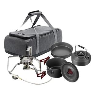 火枫户外炉具便携204套锅野外烧水壶露营炊具锅具野火2悠享套装包